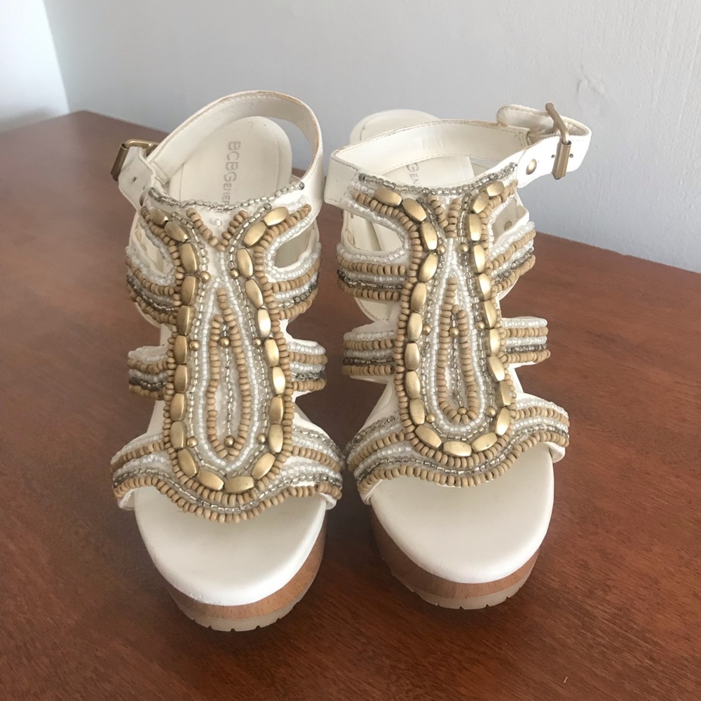 BCBG wooden heels